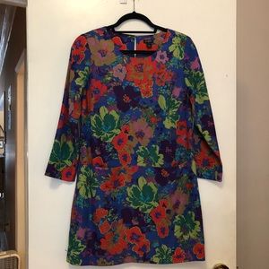 Floral mod JCrew mini dress with pockets